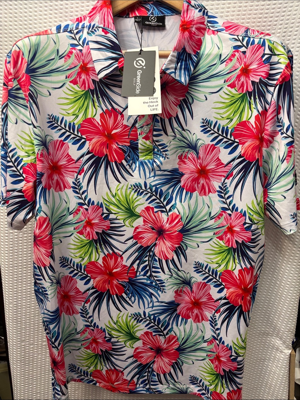 Men’s GreenSide Golf tropical polo